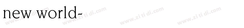 new world字体转换